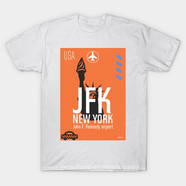 Airport New York JFK T-Shirt by Woohoo